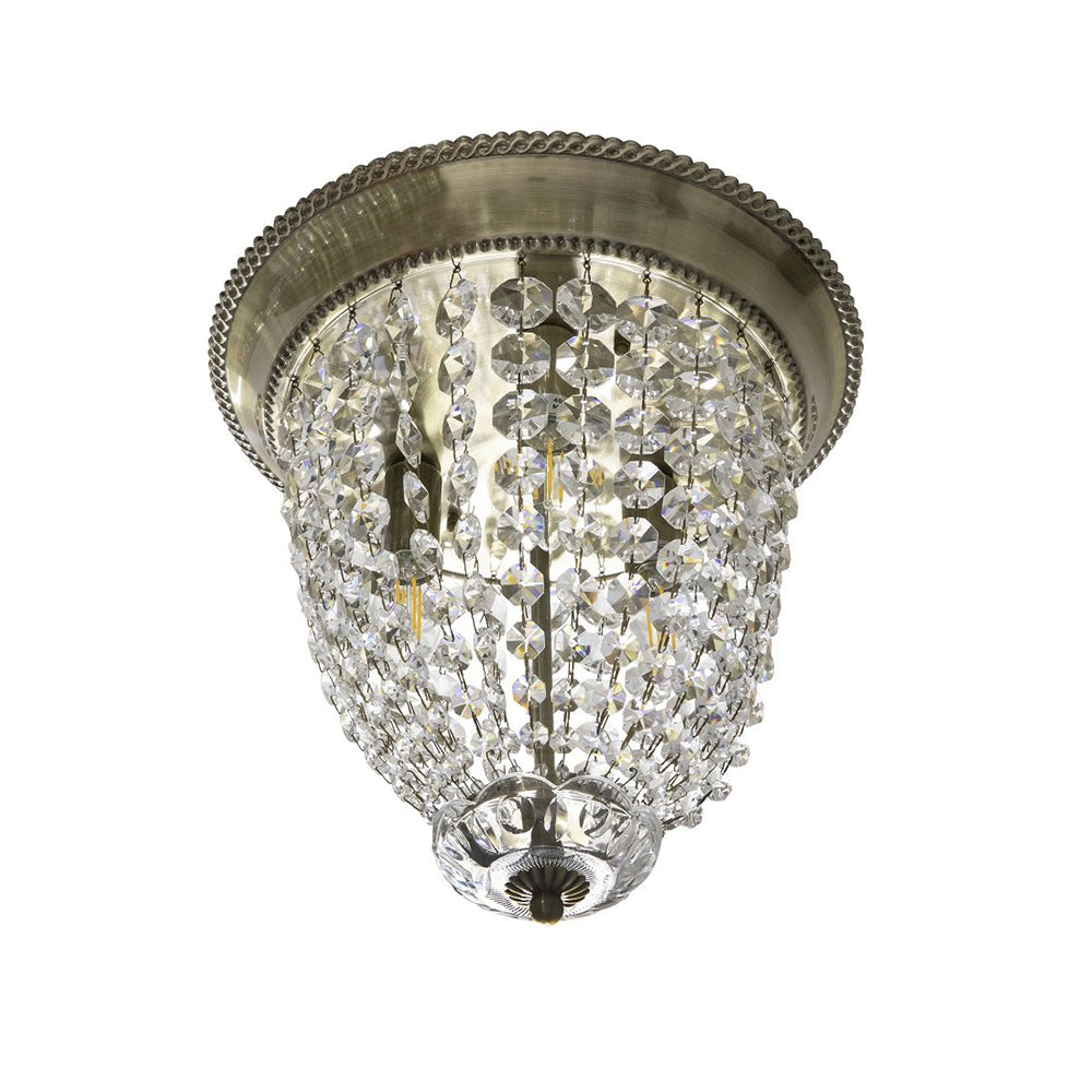 Buy Ceiling Crystals Australia Fiorentino Lighting - ENGLAND 3 Light Ceiling Crystal Bronze