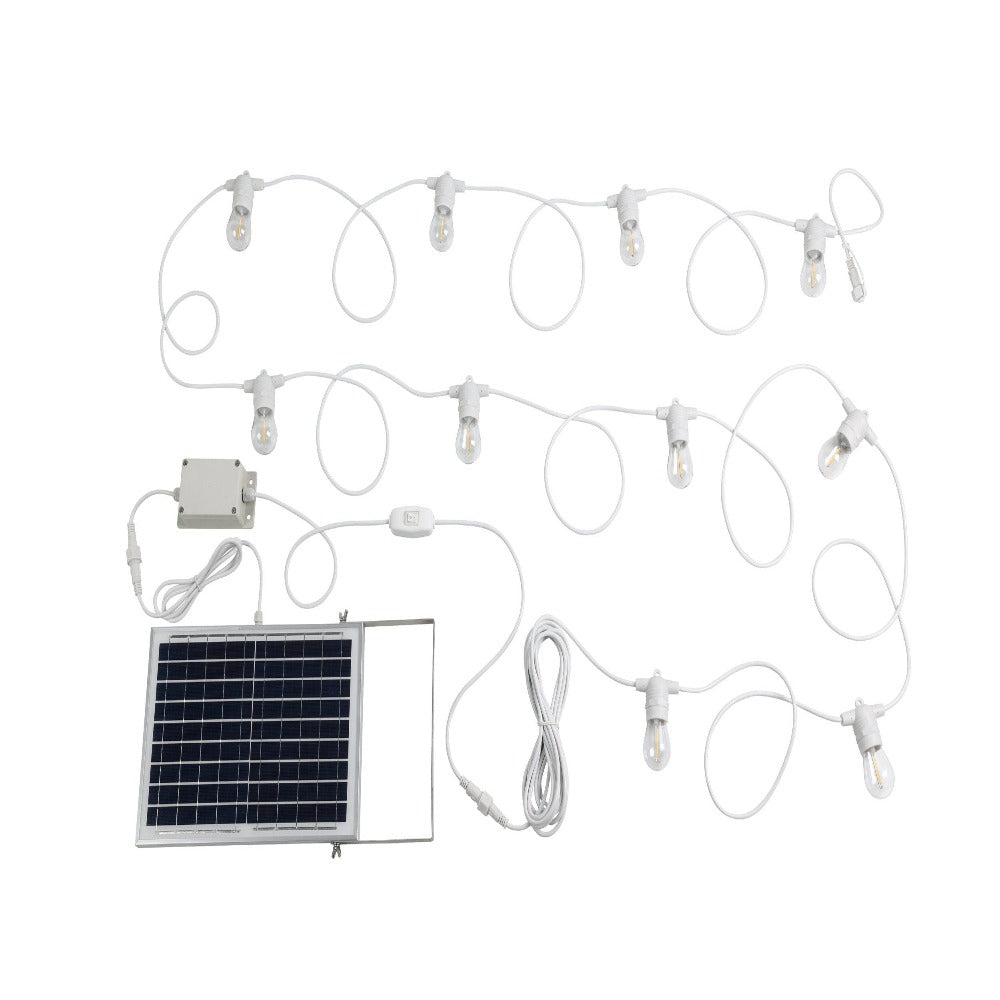 Festoon Solar 10 Lights 12V L13000mm White Plastic 2700K - 205892N