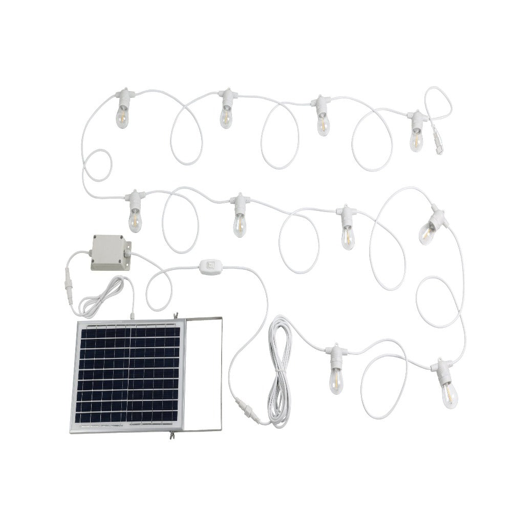 Festoon Solar 10 Lights 12V L13000mm White Plastic RGB - 205896N