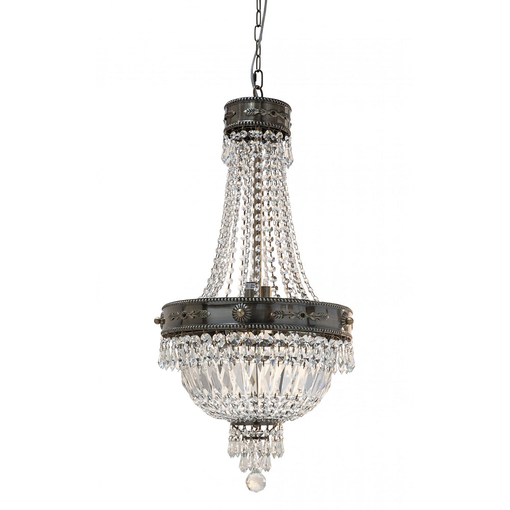 Buy Chandeliers Australia Fiorentino Lighting - IMPERO 12 Light Crystal Chandelier 600mm Bronze