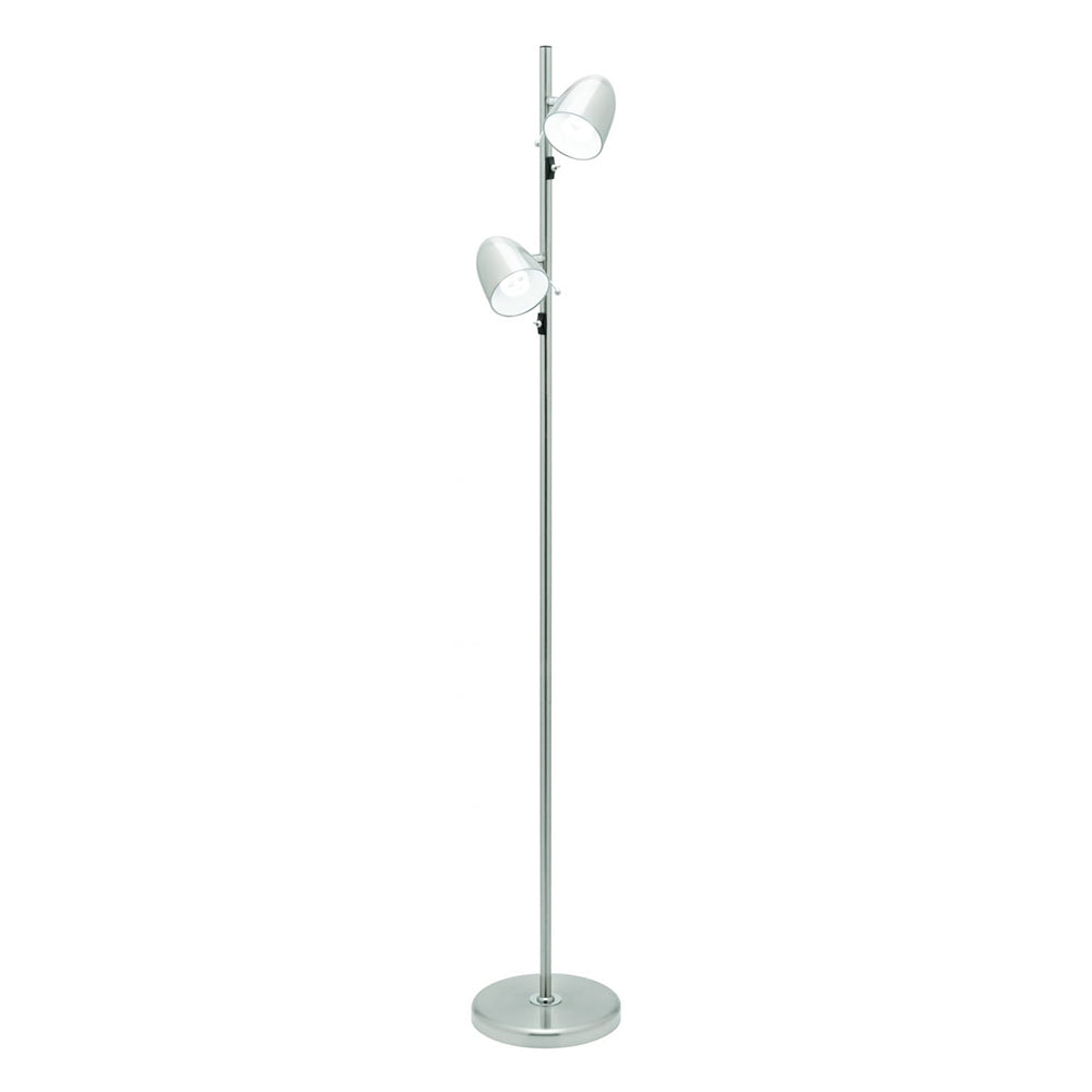 Sara 2 Light Floor Lamp Brushed Chrome - A13022BC