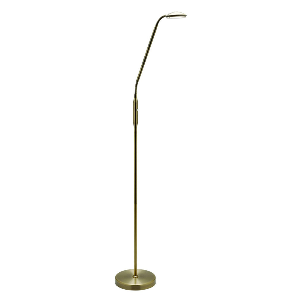 Buy Floor Lamps Australia Dylan 6W LED Floor Lamp Antique Brass - A19421AB