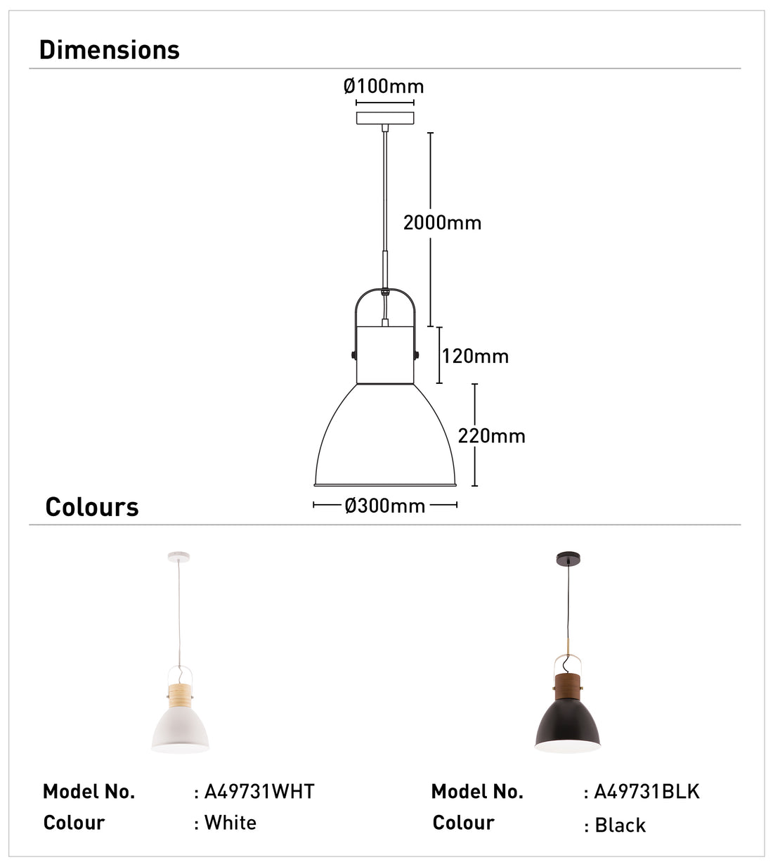 Calico Pendant Light White - A49731WHT