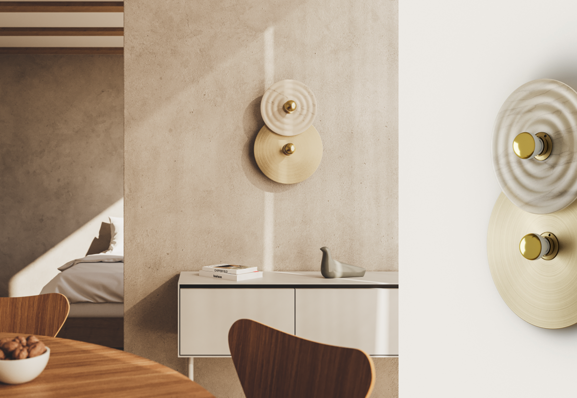 Abby 2 Light Wall Light Matte Black or Matt Brass