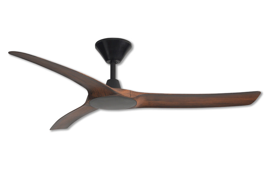 Aqua 3 DC Ceiling Fan 52" Matt Black With Koa Blades - AIP103