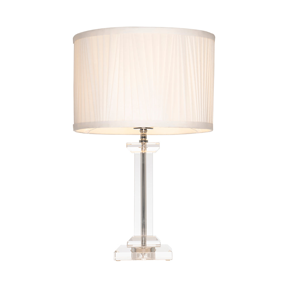 White metal store table lamp