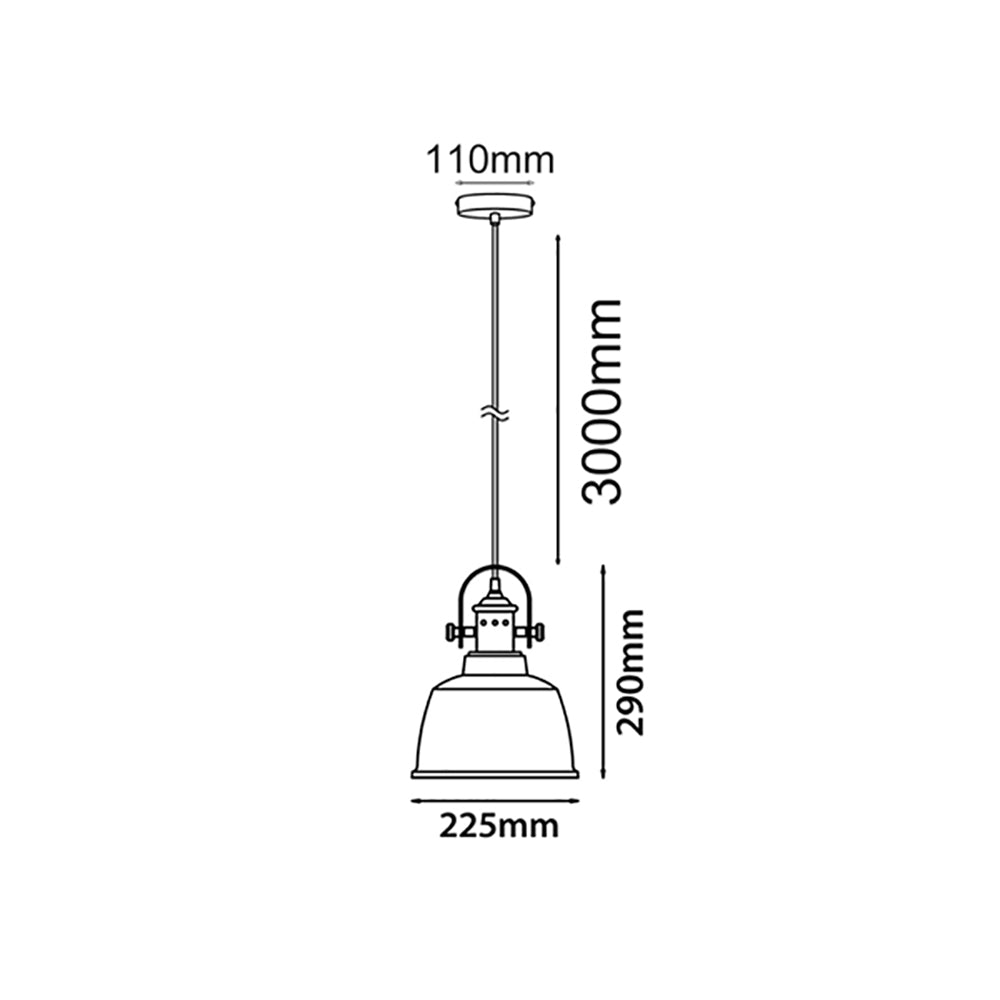 Buy Pendant Lights Australia Alta 1 Light Pendant Grey With Copper Hightlights - ALTA3