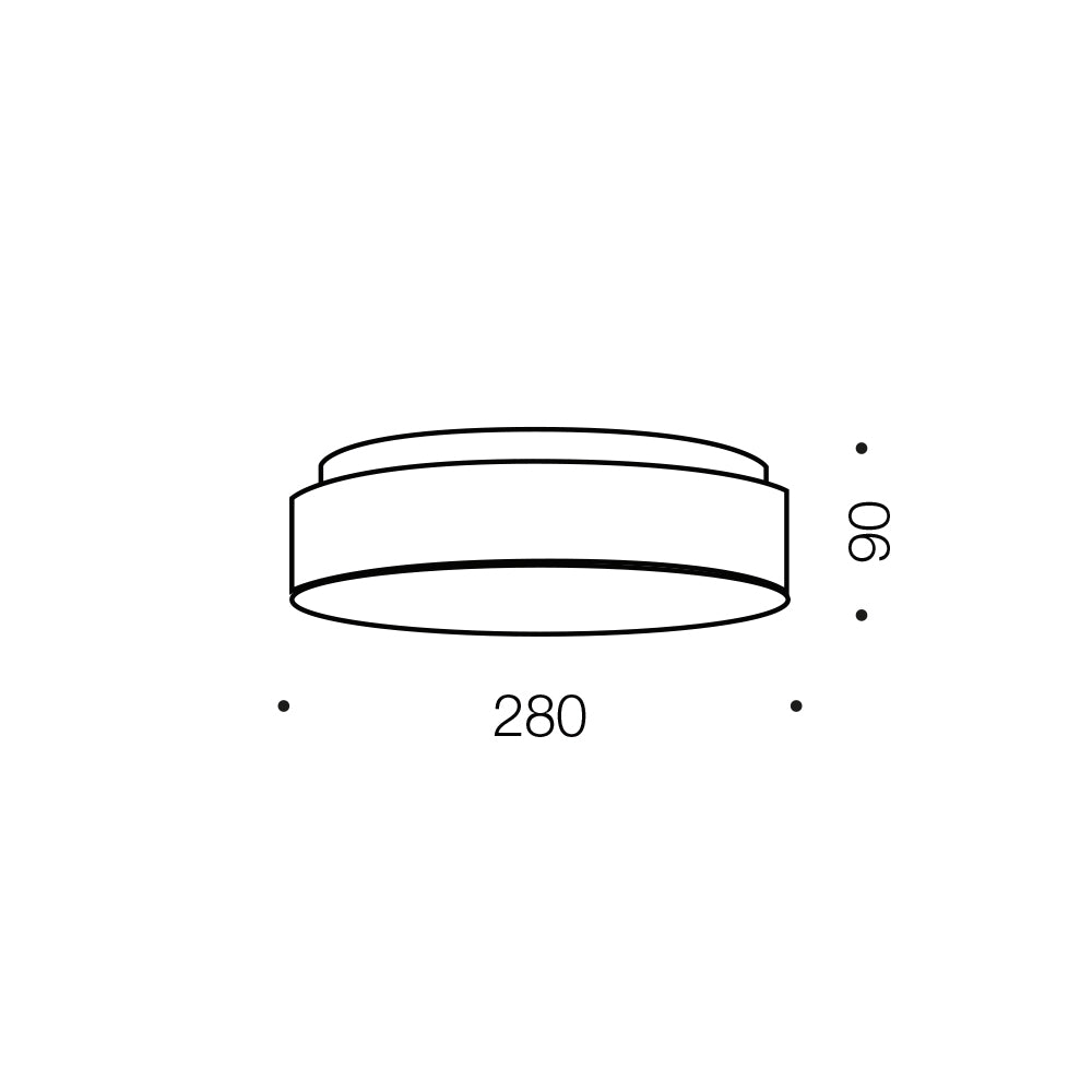 Buy LED Oyster Lights Australia Amelia LED Oyster Light 18W Opaline Metal 3CCT - AMELIA OY28-3C