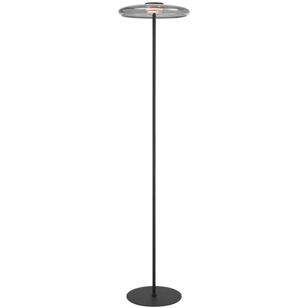 Amity LED Floor Lamp 12W 3000K Black & Smoke - AMITY FL35-BKSM