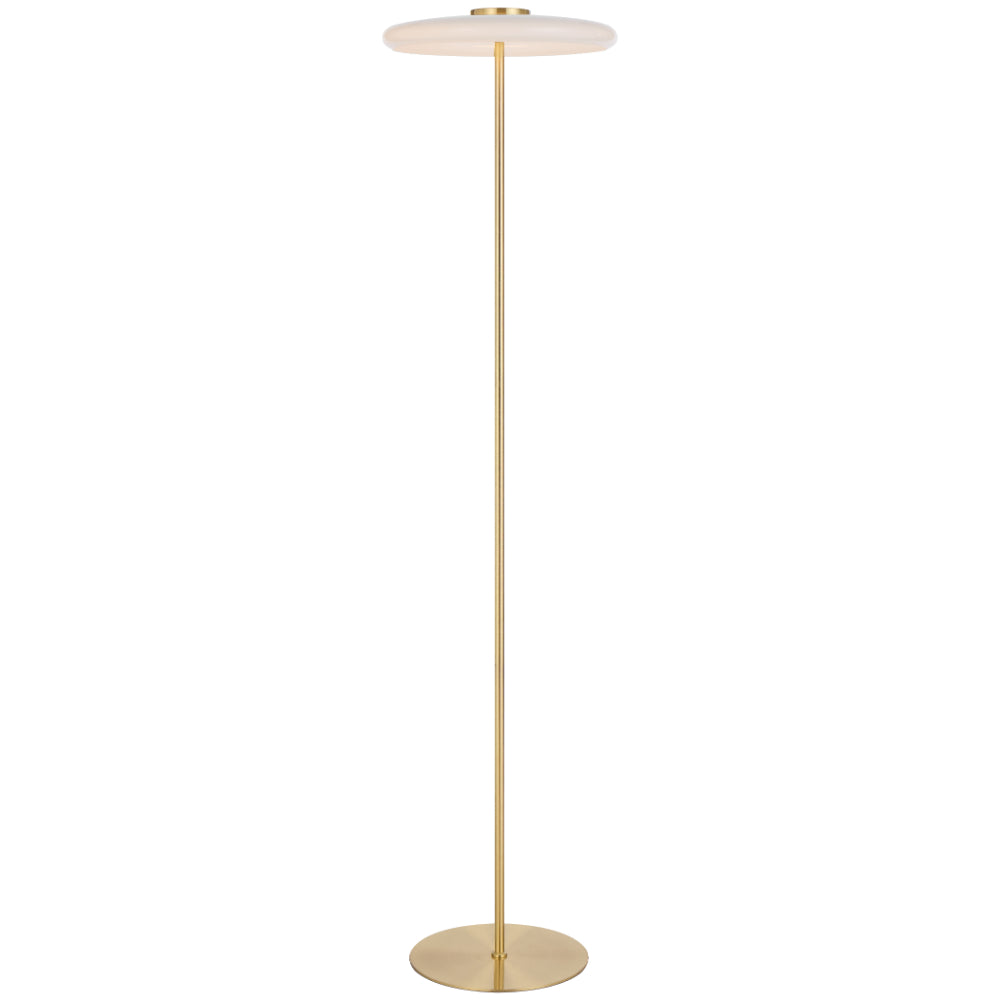 Amity LED Floor Lamp 12W 3000K Brass & Opal - AMITY FL35-BRSOP
