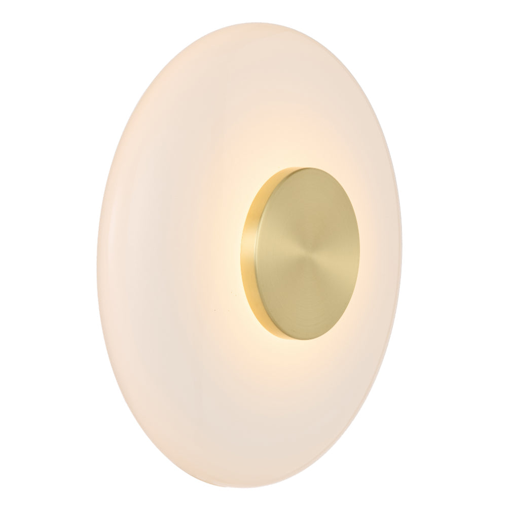 Amity LED Wall Light 8W 3000K Brass & Opal - AMITY WB25-BRSOP