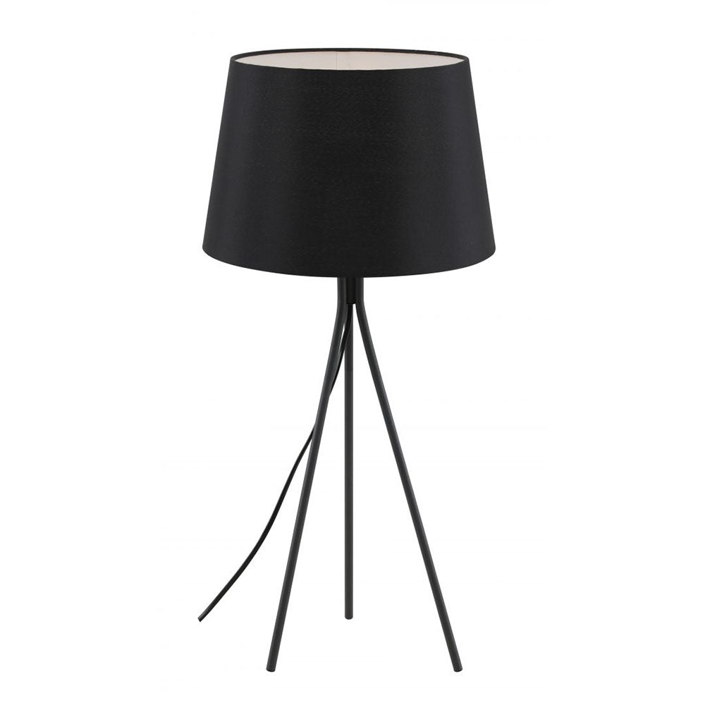 Buy Table Lamps Australia Anna 1 Light Table Lamp Black & Black - ANNA TL-BKDGY