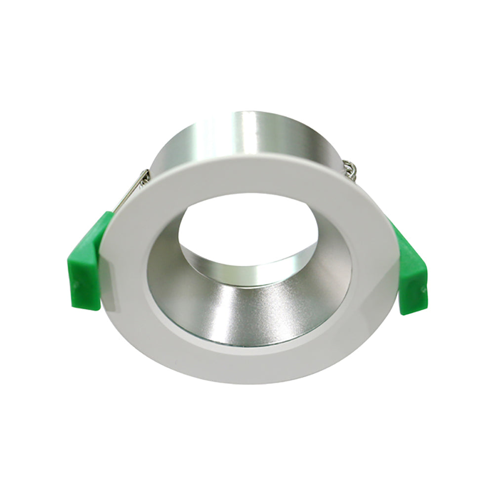 Buy Downlight Frames Australia ARC White Downlight Frame Round Fixed Low Glare With Silver Reflector - ARC8