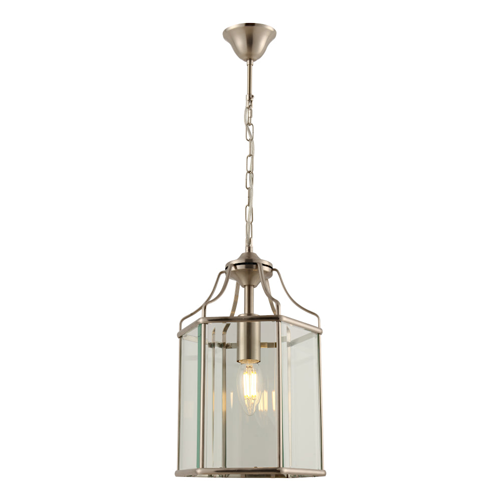 Arcadia 1 Light Pendant Satin Chrome - ARCA1PSC