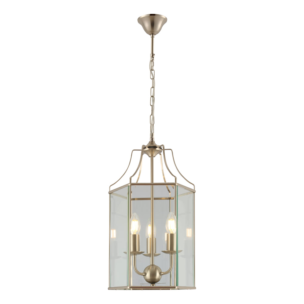 Arcadia 3 Light Pendant Satin Chrome - ARCA3PSC