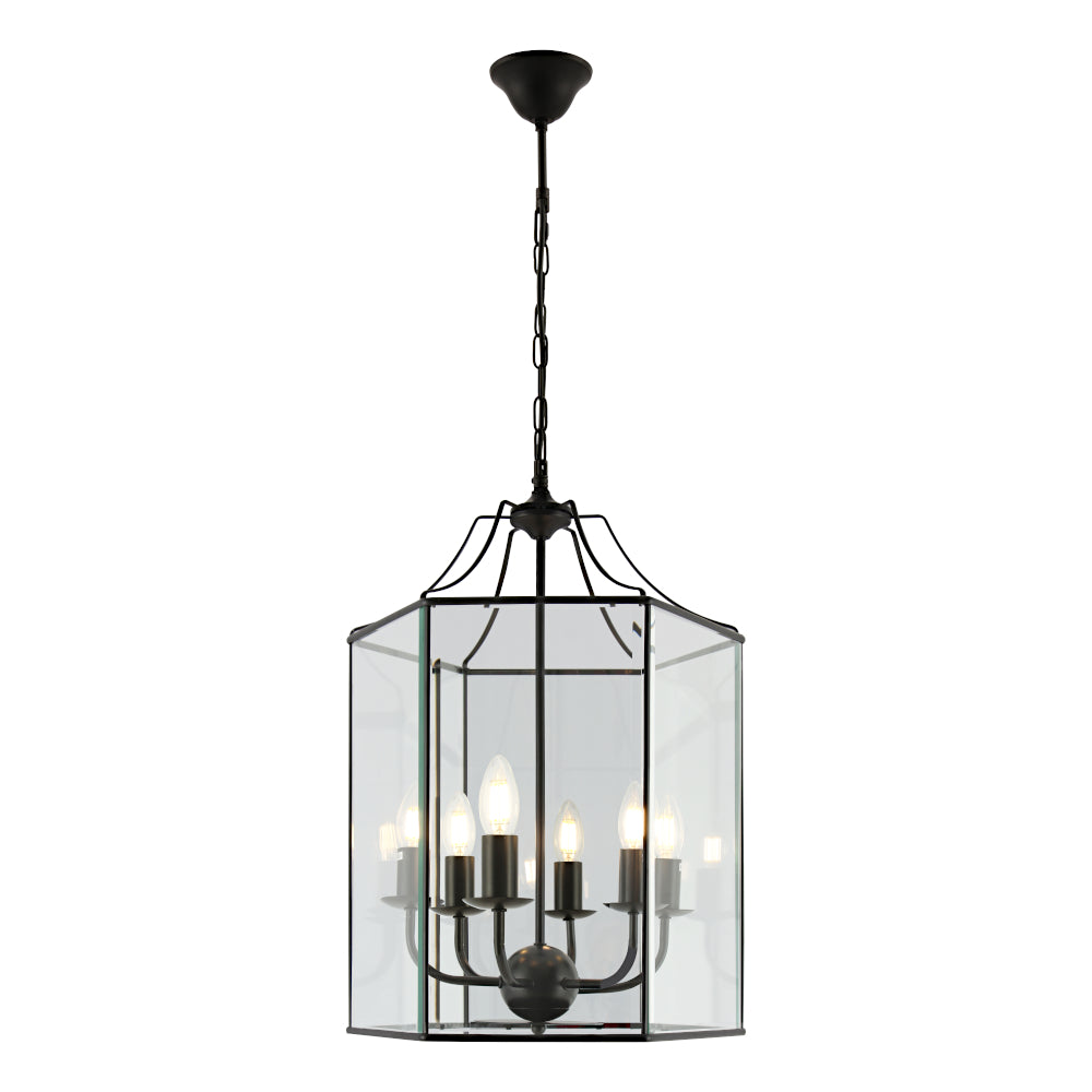 Arcadia 6 Light Pendant Black - ARCA6PBLK