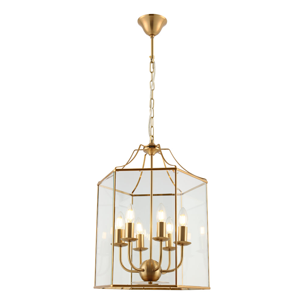 Arcadia Ceiling Lantern 6 Lights Gold - ARCA6PGLD