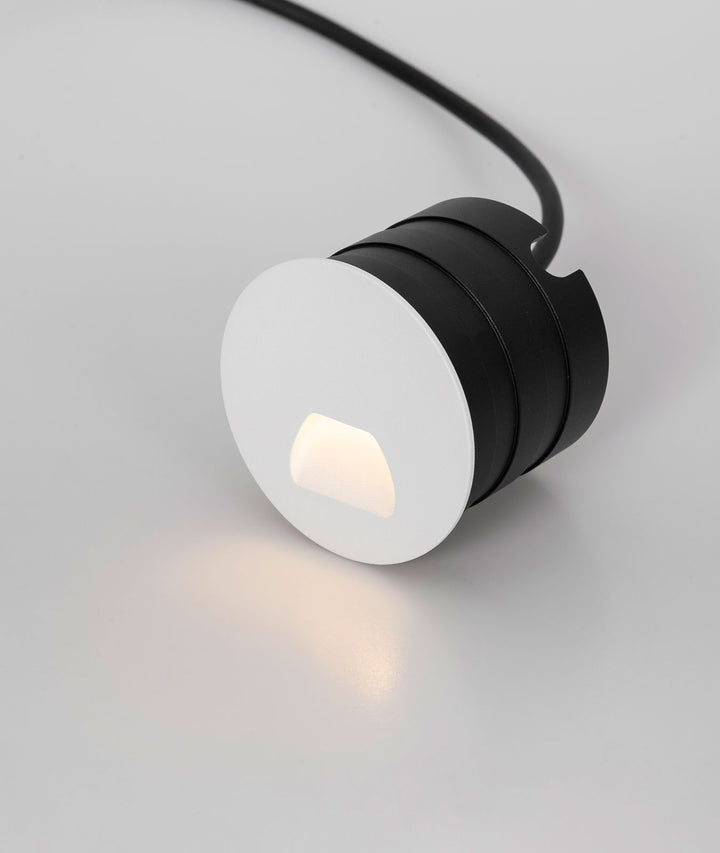 Rise Round Wide Step Light 3W 3000K Black - ARCO RISE/R/WIDE/BLACK