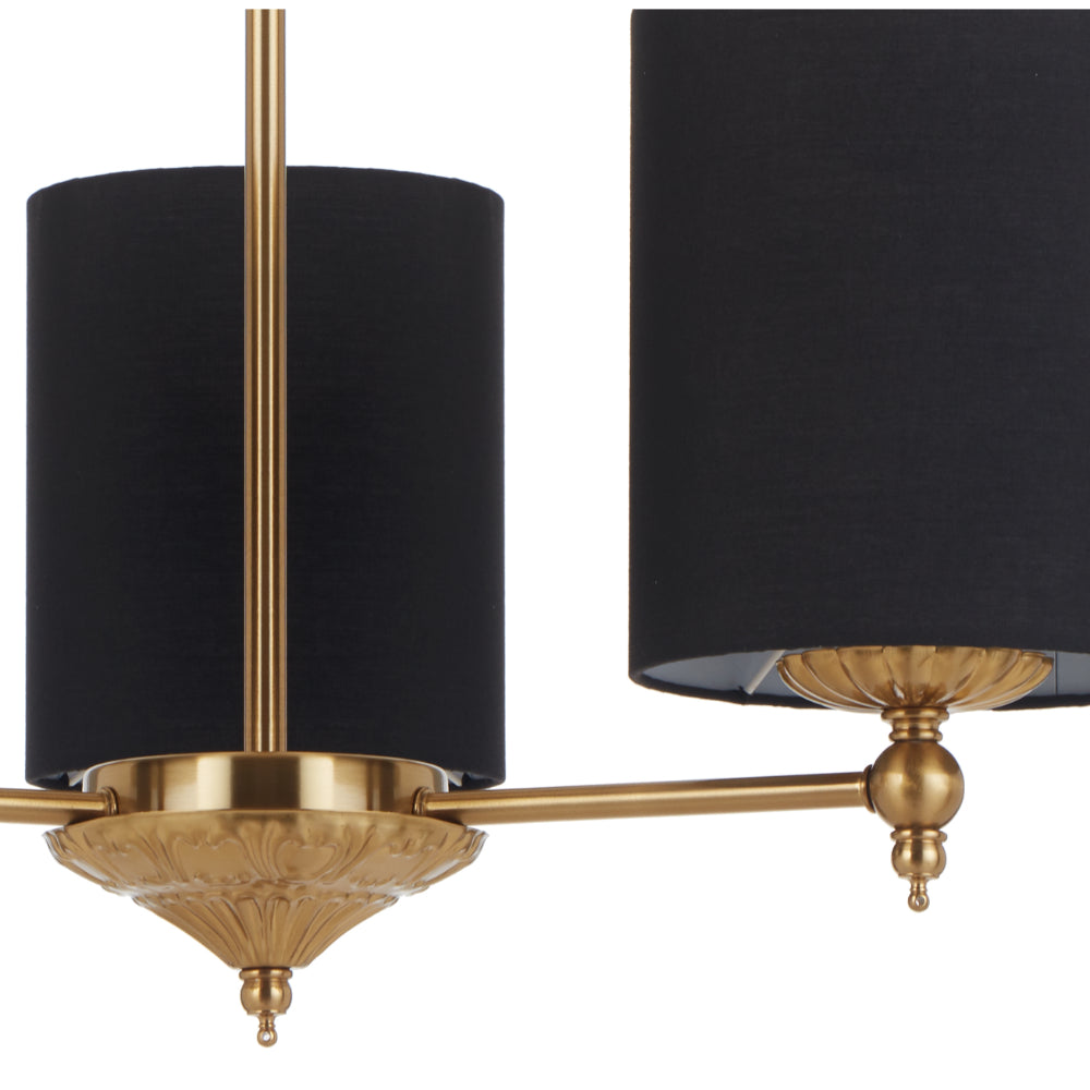 Argos 3 Light Pendant Antique Gold & Black - ARGOS PE3-AGBK
