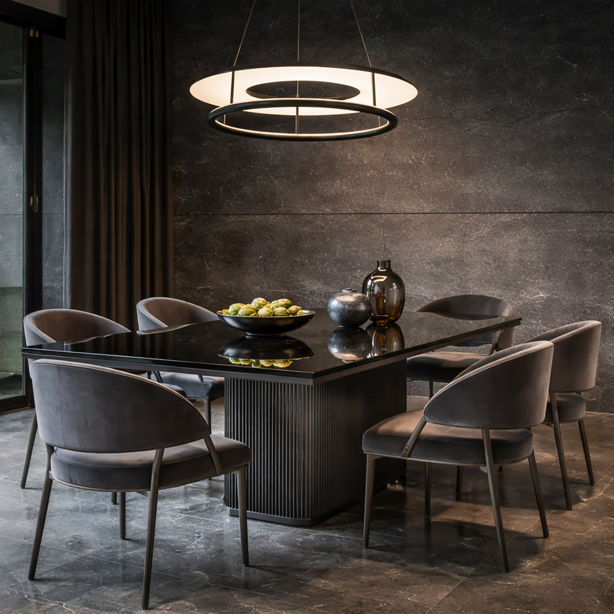 Ariva LED 620mm Pendant Light 26W Tri Colour Black - ARIVA PE62-BK