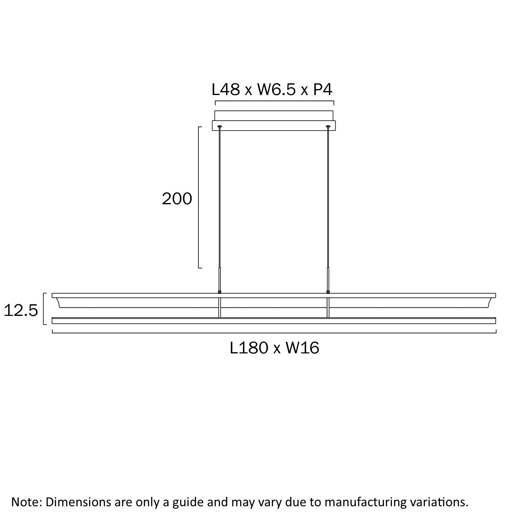Ariva LED Island Pendant 32W Tri Colour White - ARIVA PE180-WH