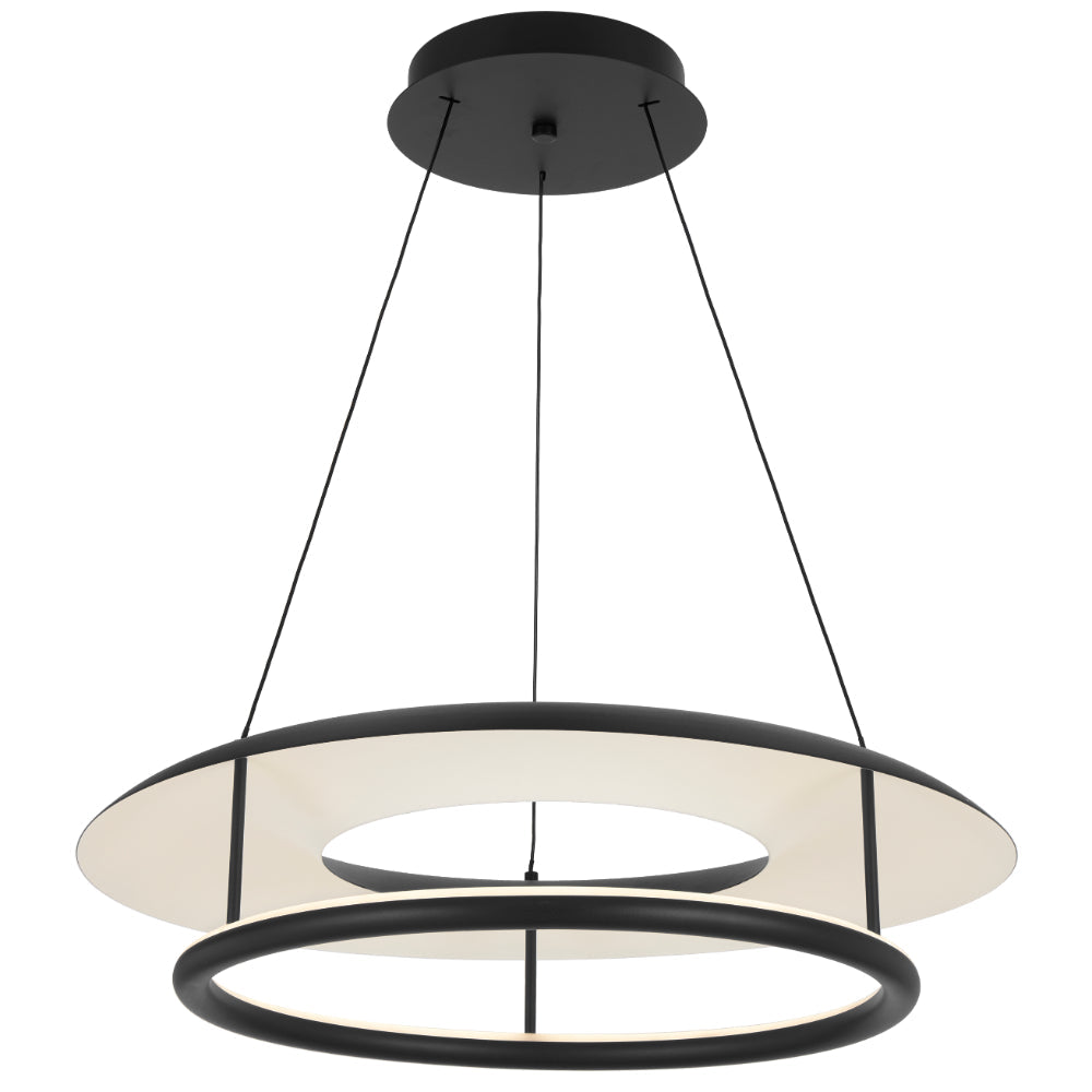 Ariva LED 620mm Pendant Light 26W Tri Colour Black - ARIVA PE62-BK