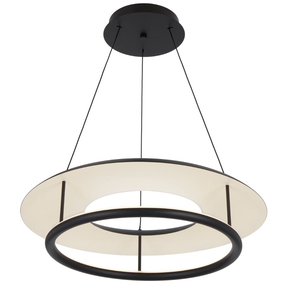 Ariva LED 620mm Pendant Light 26W Tri Colour Black - ARIVA PE62-BK