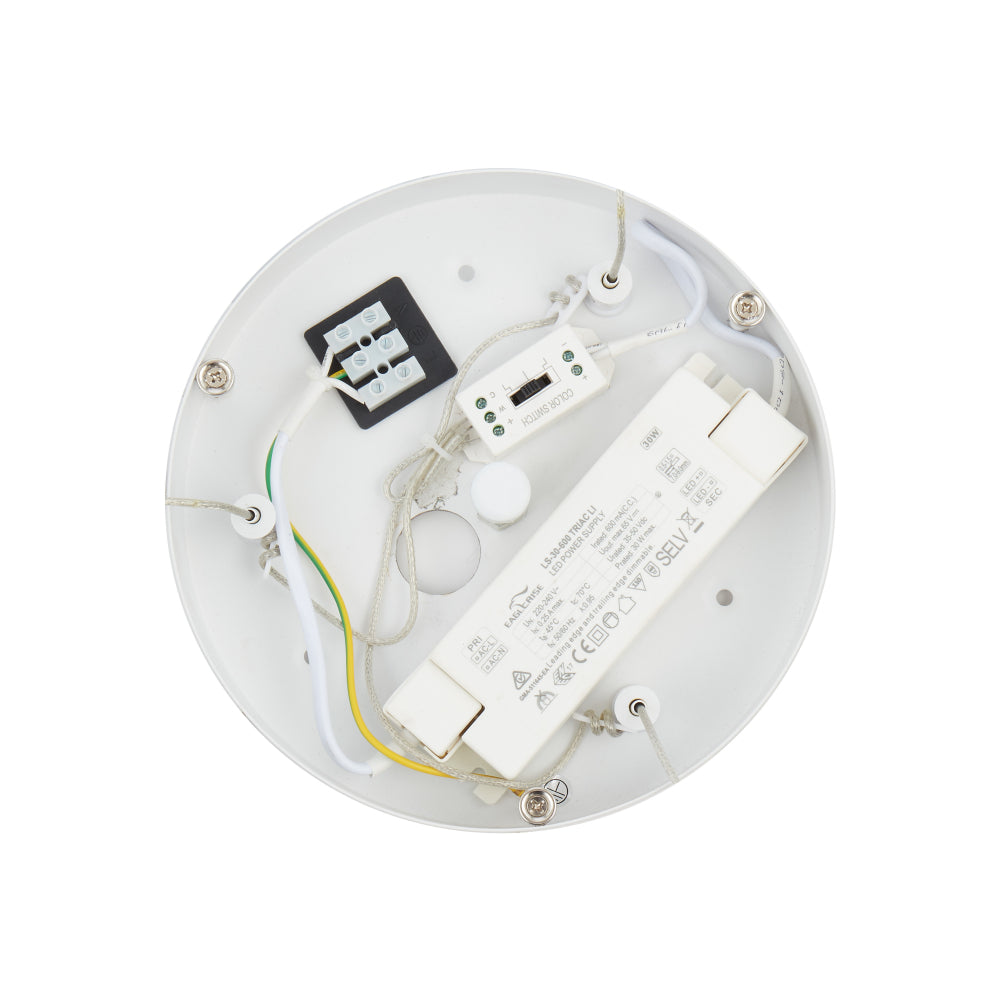 Ariva LED 620mm Pendant Light 26W Tri Colour White - ARIVA PE62-WH