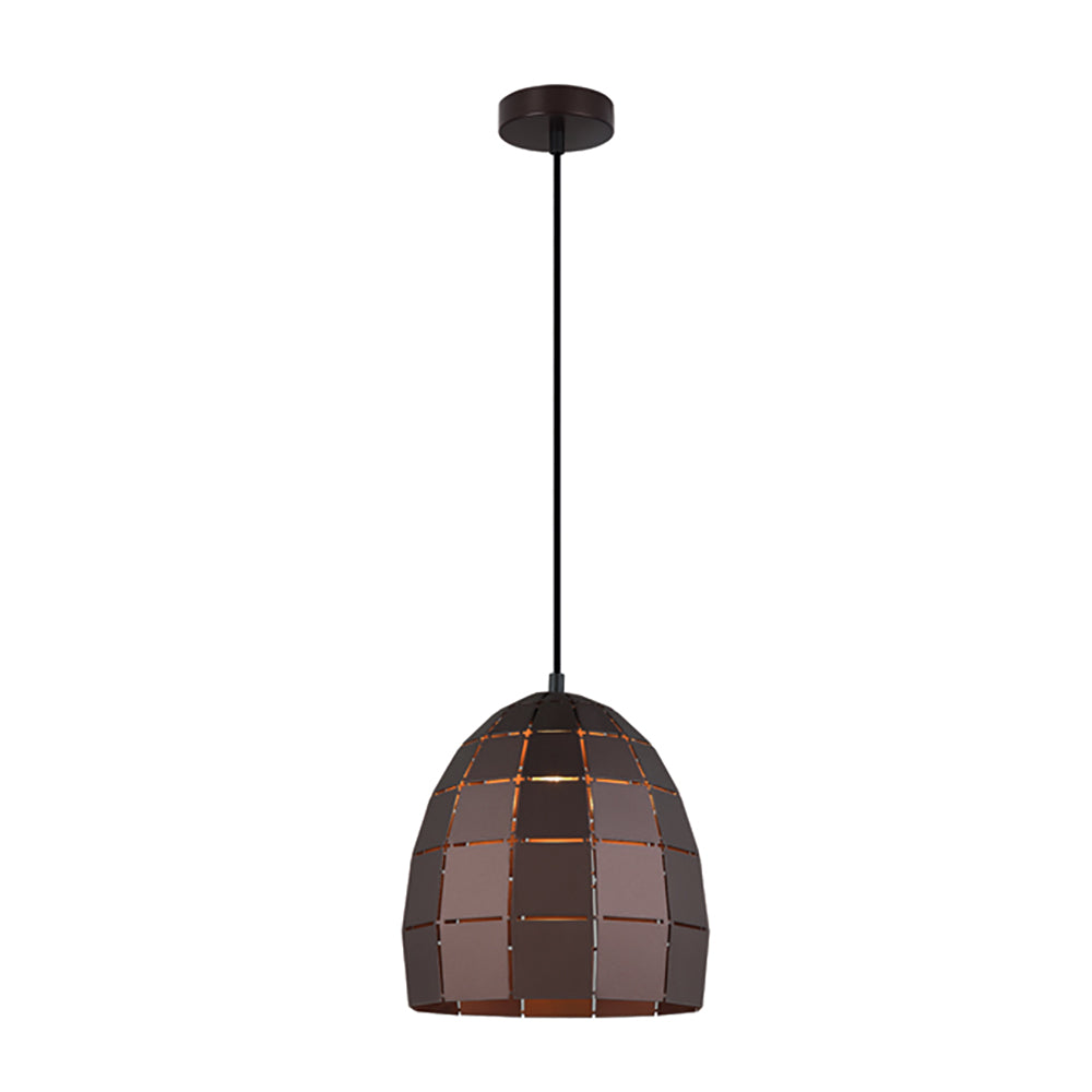 Buy Pendant Lights Australia Armis 1 Light Pendant Coffee Tiled Ellipse Shape - ARMIS6