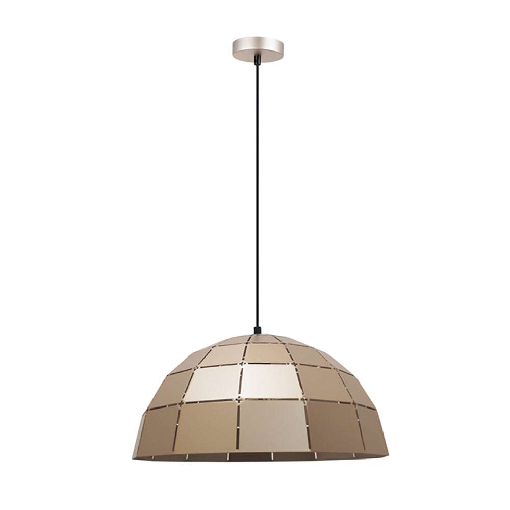 Buy Pendant Lights Australia Armis 1 Light Pendant Champagne Gold Tiled Dome Shape - ARMIS8