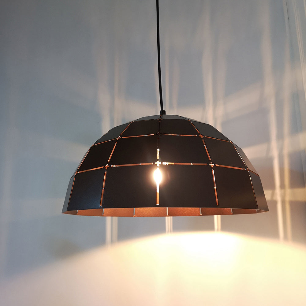 Buy Pendant Lights Australia Armis 1 Light Pendant Coffee Tiled Dome Shape - ARMIS9