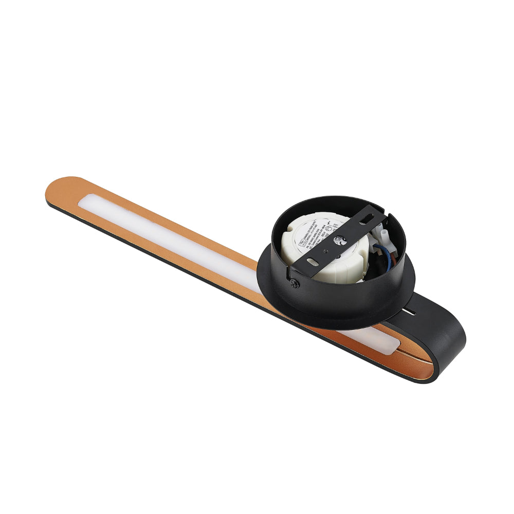 Atala Small LED Wall Light 12W 3000k Black & Gold - ATALA WB40-BKGD