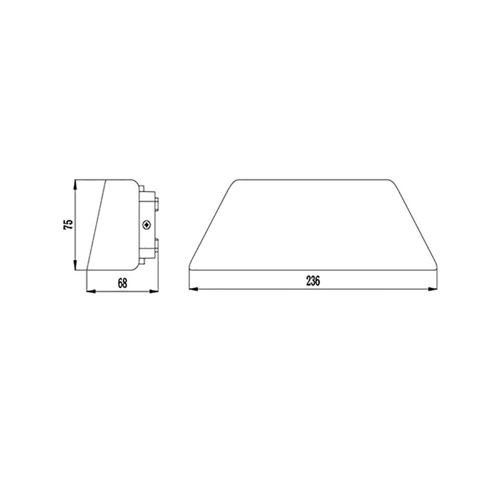 Buy Up / Down Wall Lights Australia Aten Exterior LED Curved Up/Down Wall Light 9W Black - ATEN1