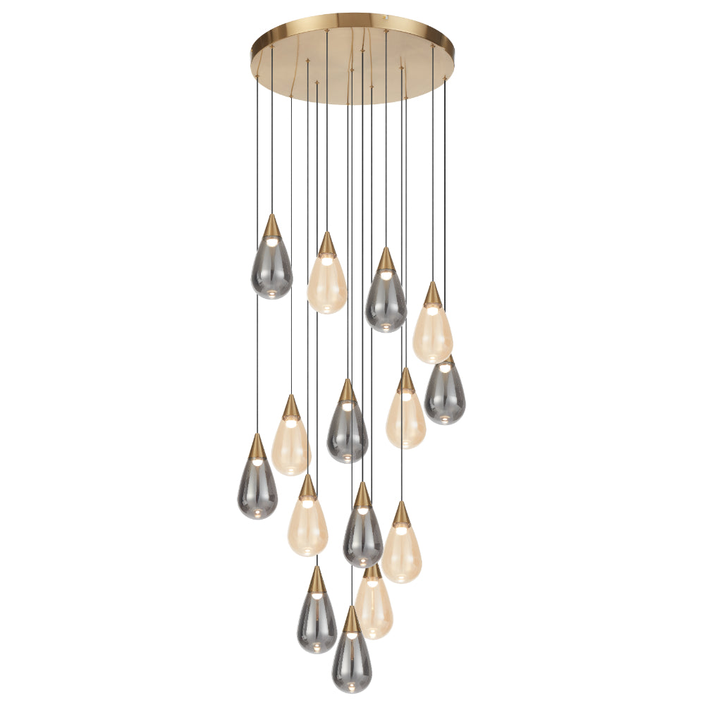 Atico LED Pendant 45W 3000K Antique Gold - ATICO PE15-AG