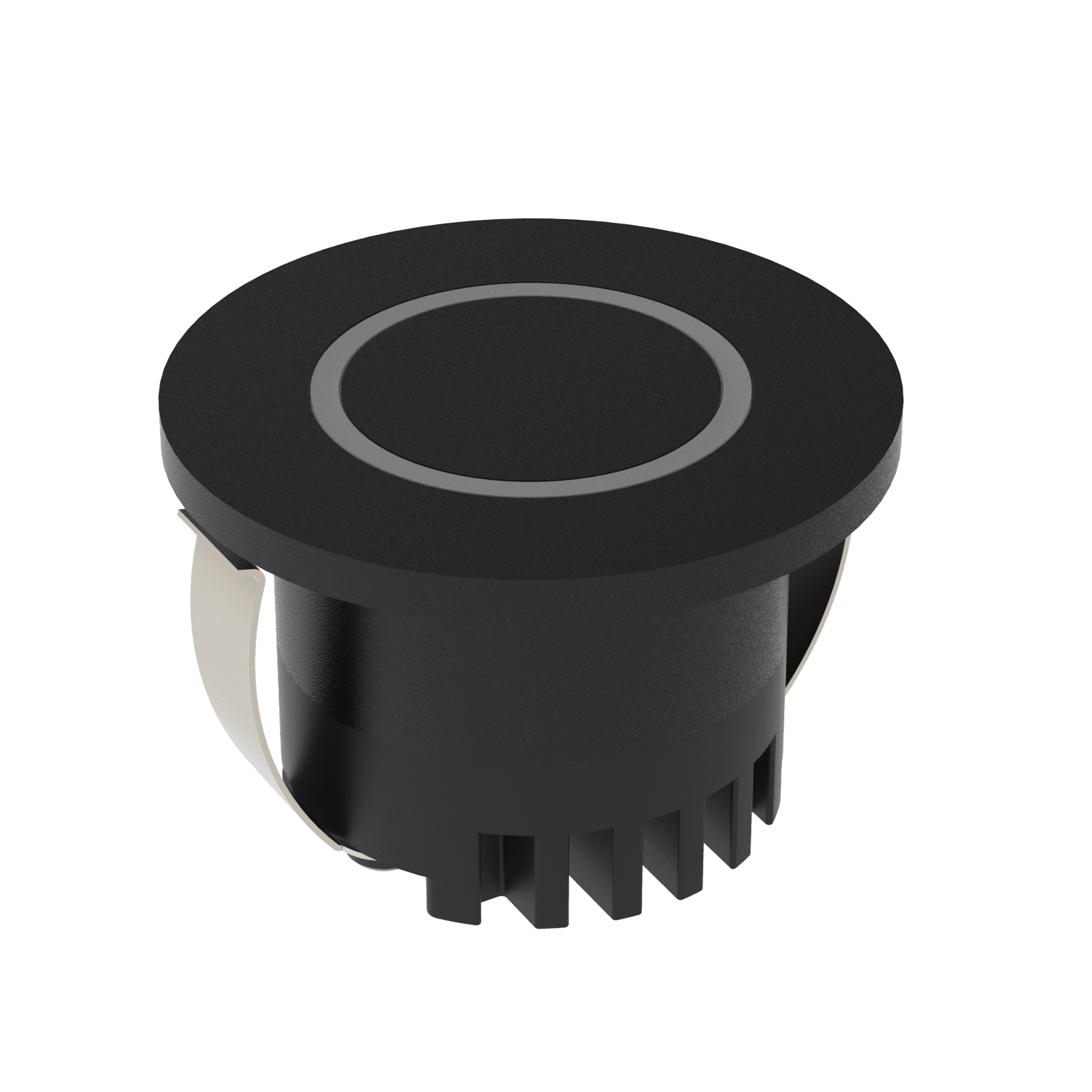 Aura Round LED Step Light Round Ring 24V 3W Tri Colour Black - 23707