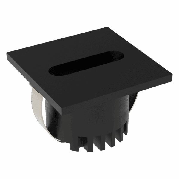 Aura Square LED Step Light Slot 240V 3W Tri Colour Black - 23751