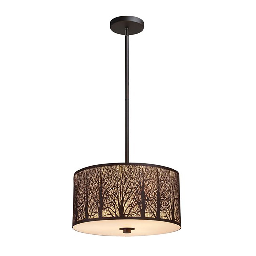 Buy Pendant Lights Australia Autumn 3 Light Pendant Aged Bronze With Amber Lining - AUTUMN02