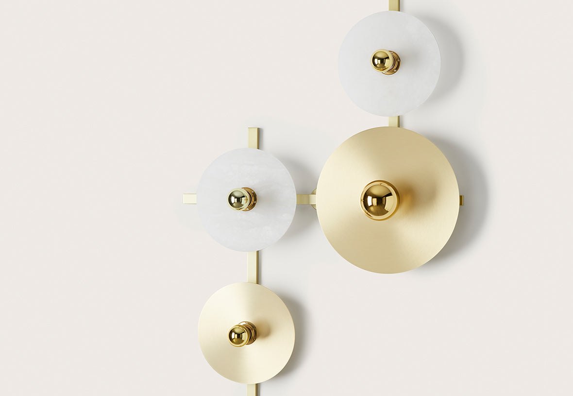 Abby 4 Light Wall Light Matte Black or Matt Brass