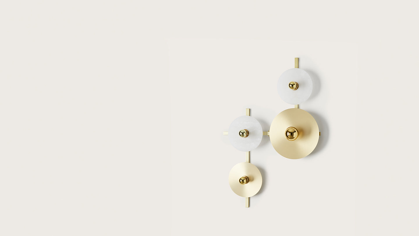 Abby 4 Light Wall Light Matte Black or Matt Brass