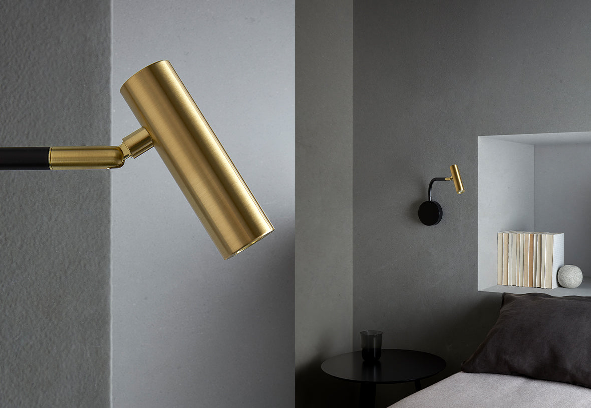 Maho LED Wall Light 5W 3000K Matt Black or Matt Brass