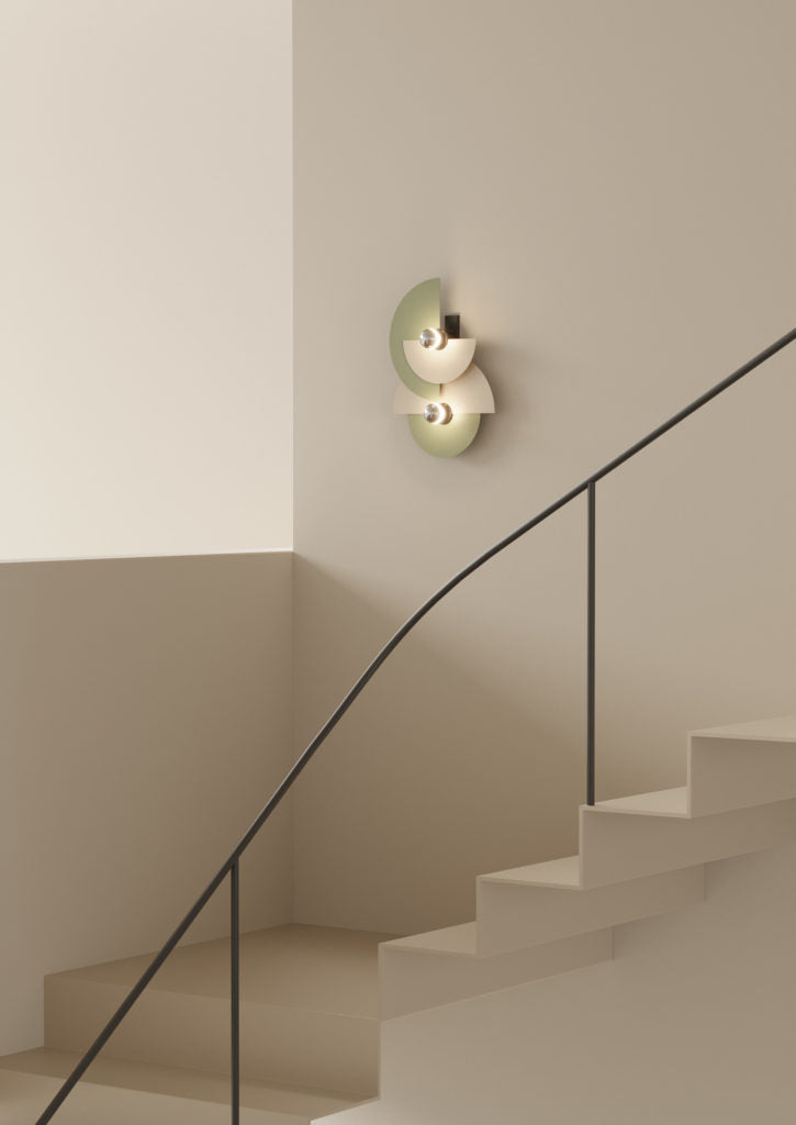 Abby 2 Light Wall Light Matte Black or Matt Brass