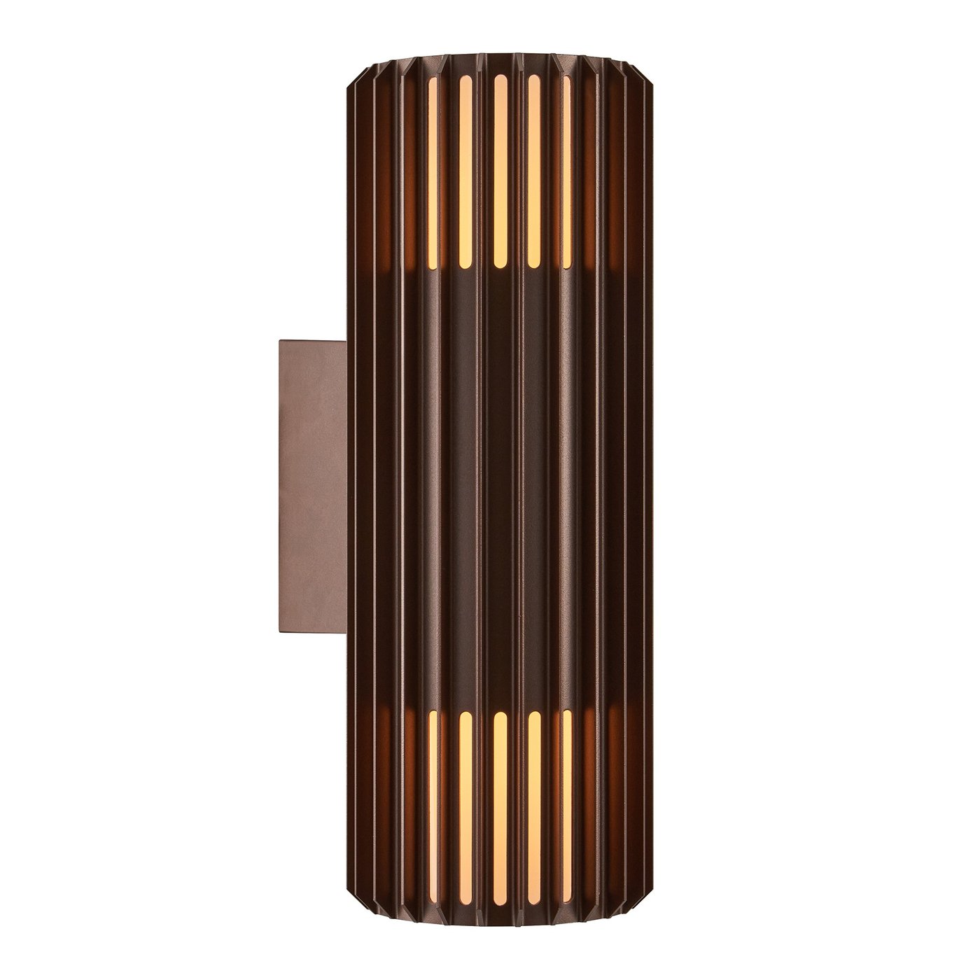 Aludra Aluminium Up & Down Seaside Wall Light Brown Metallic - 2418121261