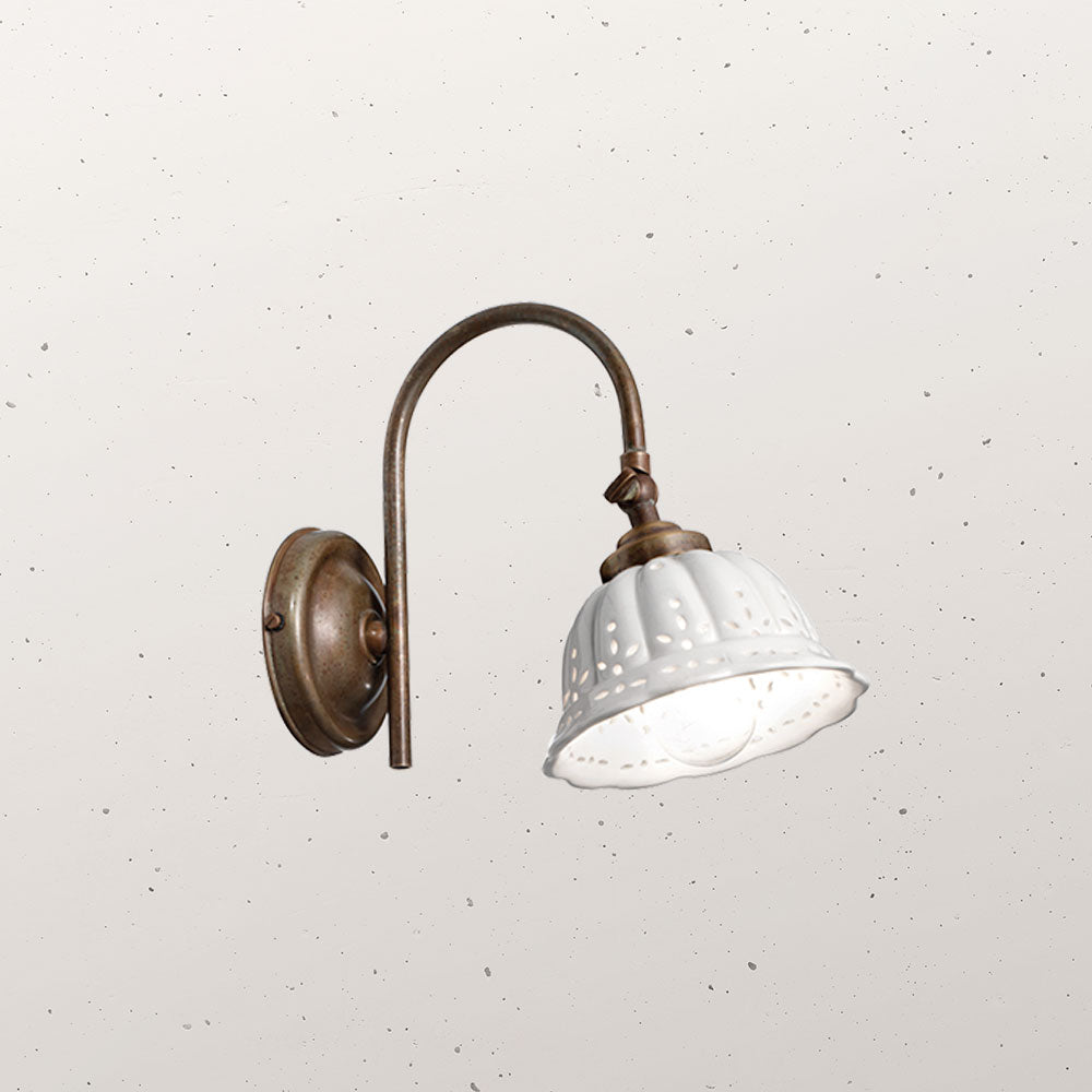 Anita Curve II Wall Light Pre Aged & White - IL.061.19.OC