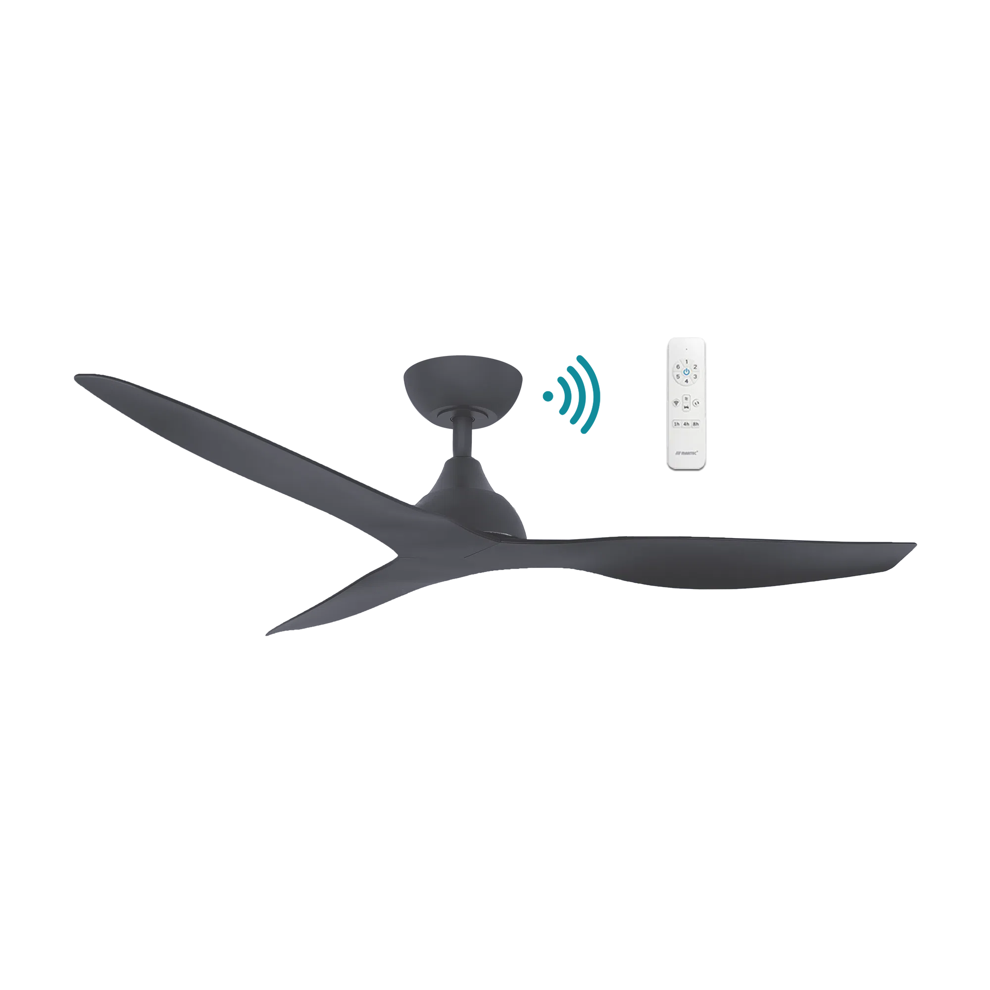 Avoca DC Ceiling Fan 52" 3 Blade Matt Black With WIFI Remote - MADC133MMR