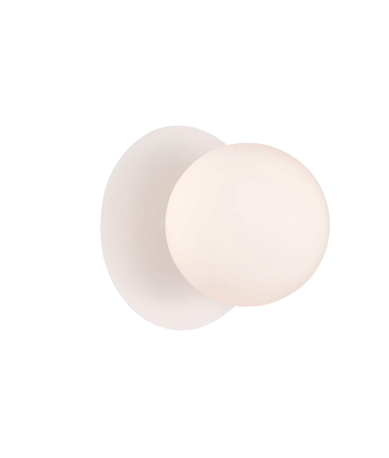 Balle Interior Round Base Wall Light White - BALLE3R
