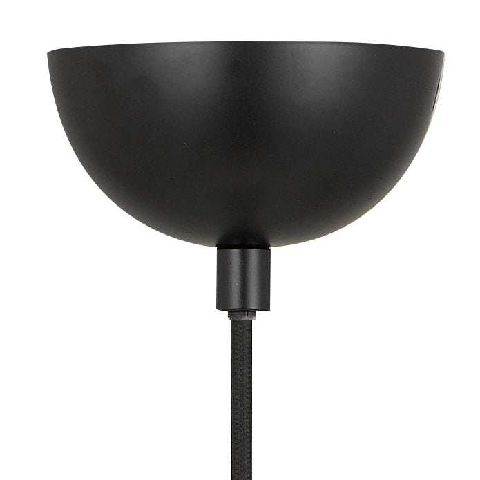 Bally 1 Light Pendant 400mm Black, Opal Matt - BALLY PE16-BKOM