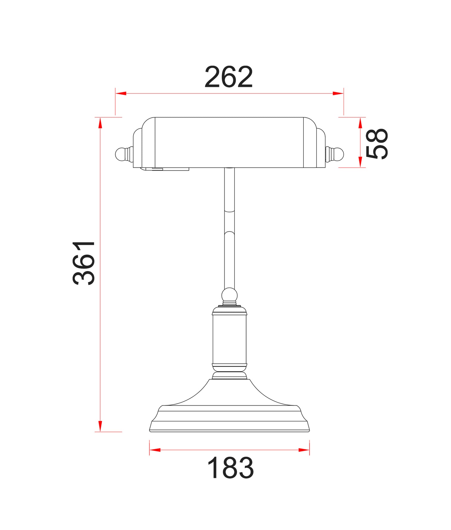 Banca Desk Lamp Antique Brass Base With Antique Brass Shade - BANCA-T3