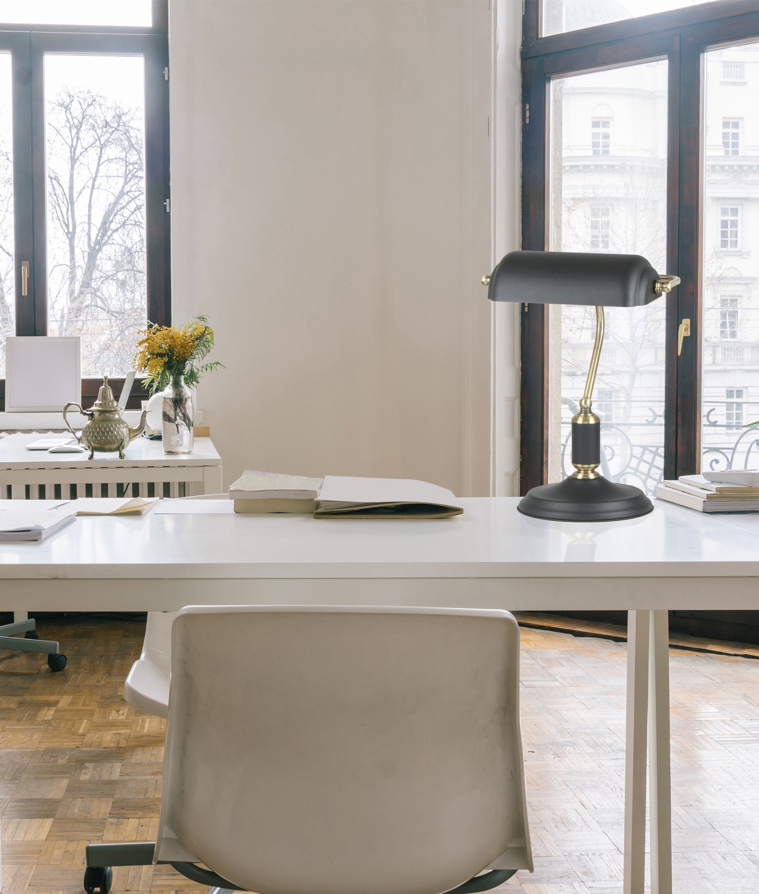 Banca Desk Lamp Matte Black Base With Matte Black Shade - BANCA-T1