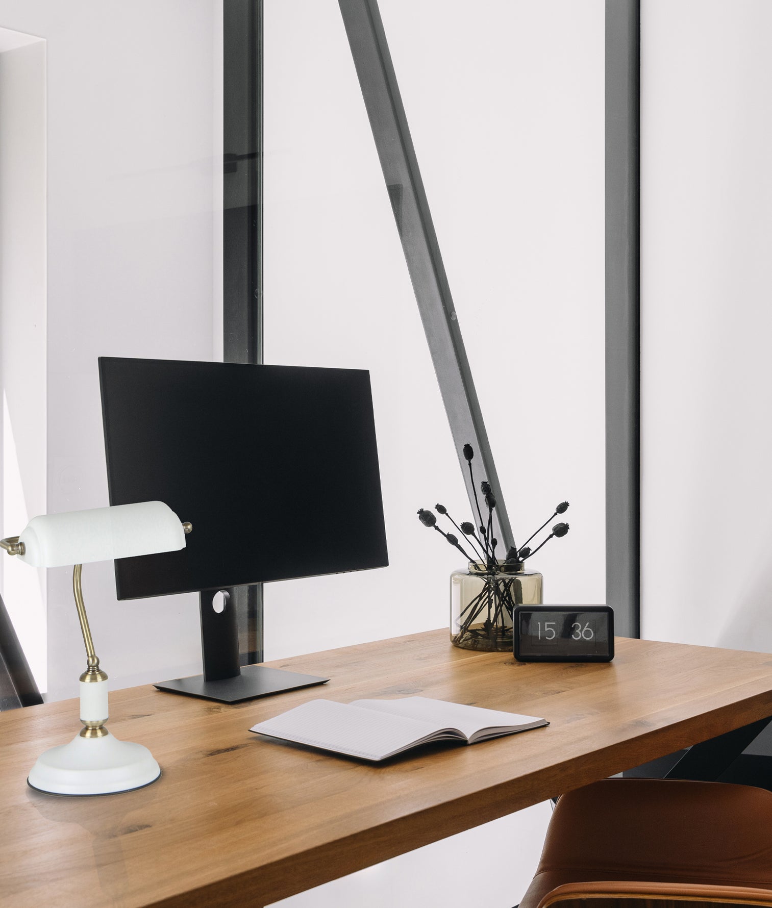 Banca Desk Lamp Matte White Base With Matte White Shade - BANCA-T2
