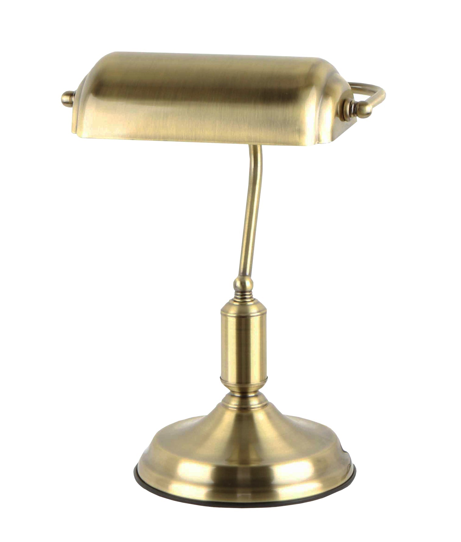 Banca Desk Lamp Antique Brass Base With Antique Brass Shade - BANCA-T3